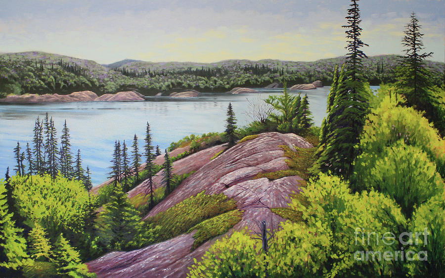 Lake Superior Highlands Painting by Shelley Newman