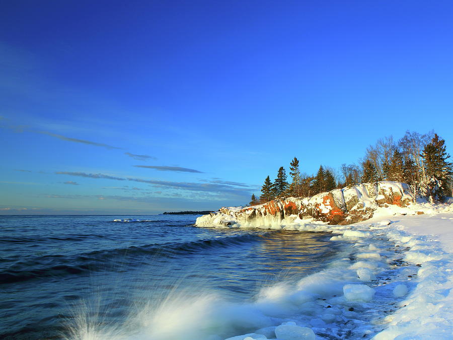 Lake Superior north shore in Minnesota Photograph by Alex Nikitsin