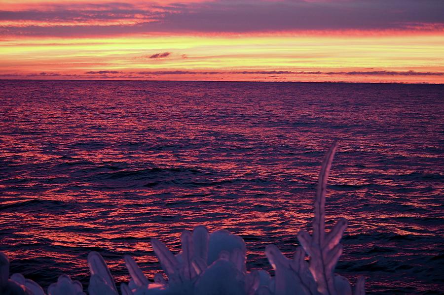 Lake Superior Sunrise Sculpture Photograph by Hella Buchheim