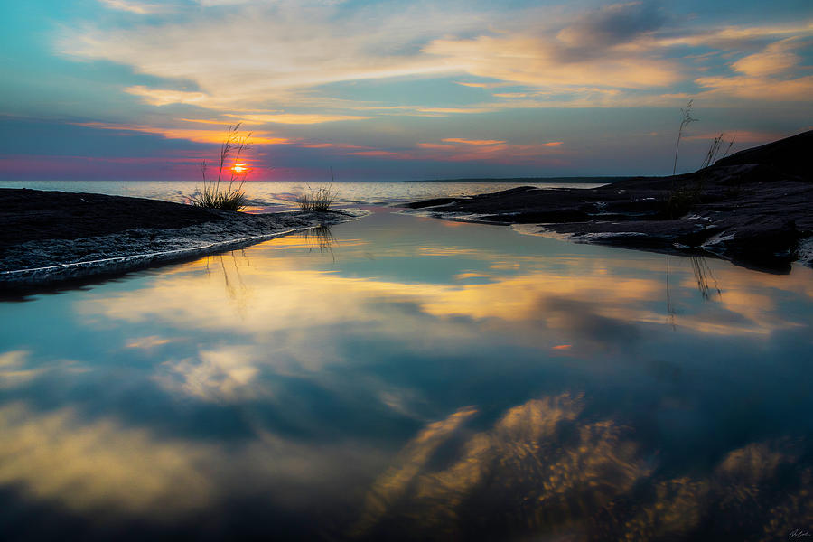 Lake Superior Sunset Photograph by Owen Weber