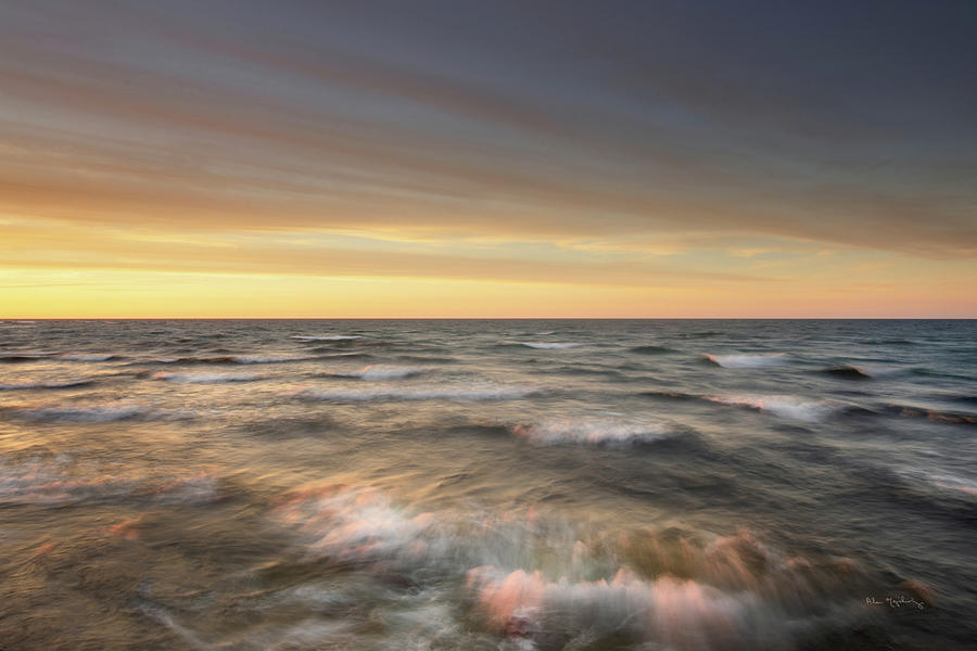 Nature Photograph - Lake Superior Waves by Alan Majchrowicz