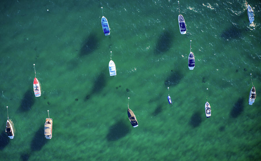 Lake Tahoe Boat Top Down  Photograph by Anthony Giammarino