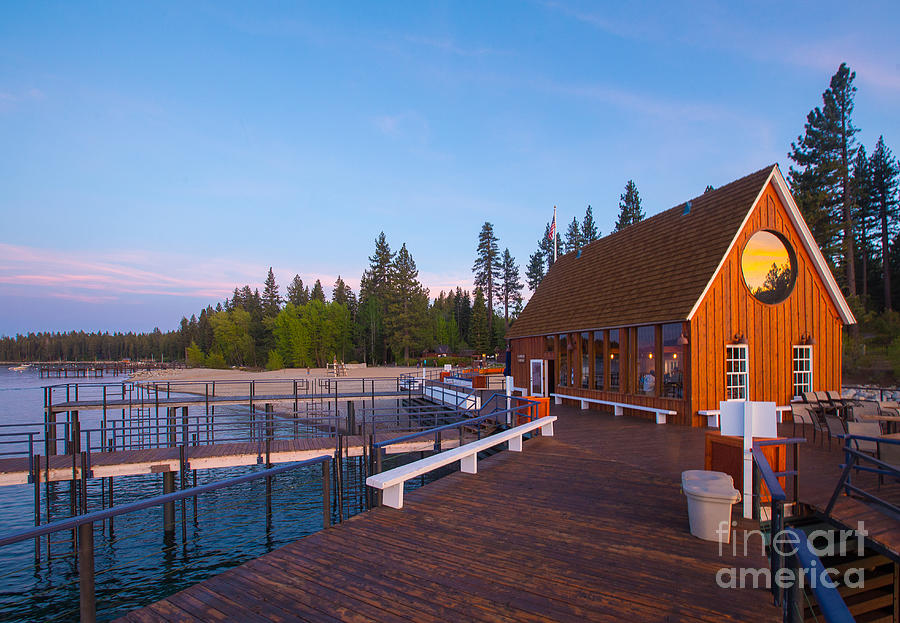 Lake Photograph - Lake Tahoe Cabin on the Lake Sunset by Eddie Hernandez Lake Photograph - Lake Tahoe Cabin on the Lake Sunset by Eddie Hernandez