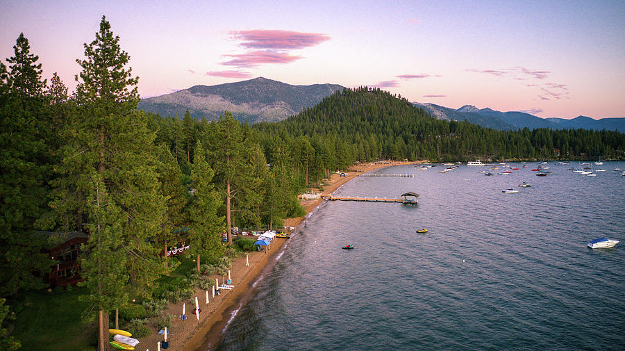 Lake Tahoe Marla Bay Pink Skys Photograph by Anthony Giammarino