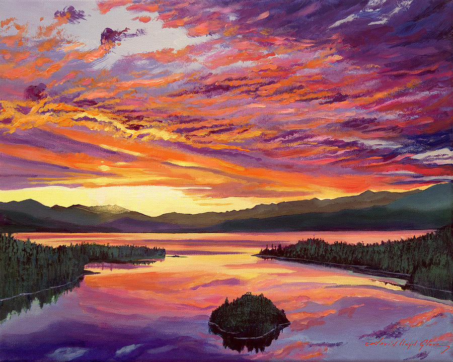Lake Tahoe Sky Painting by David Lloyd Glover - Pixels