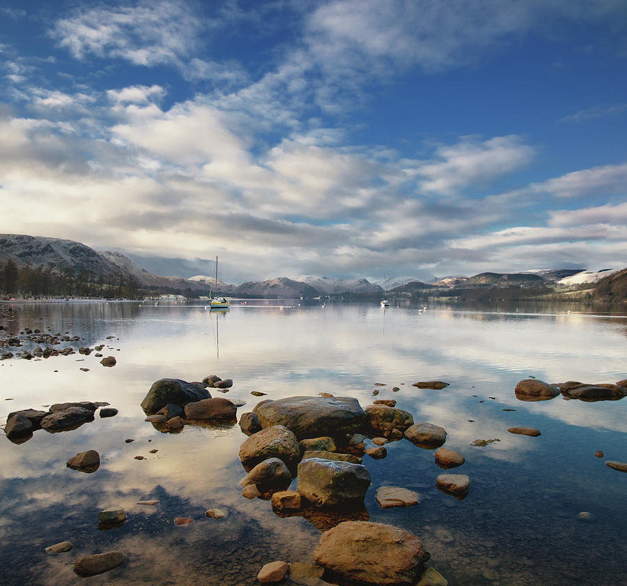 Lake Ullswater In Winter Photograph by Laurence Cartwright Photography
