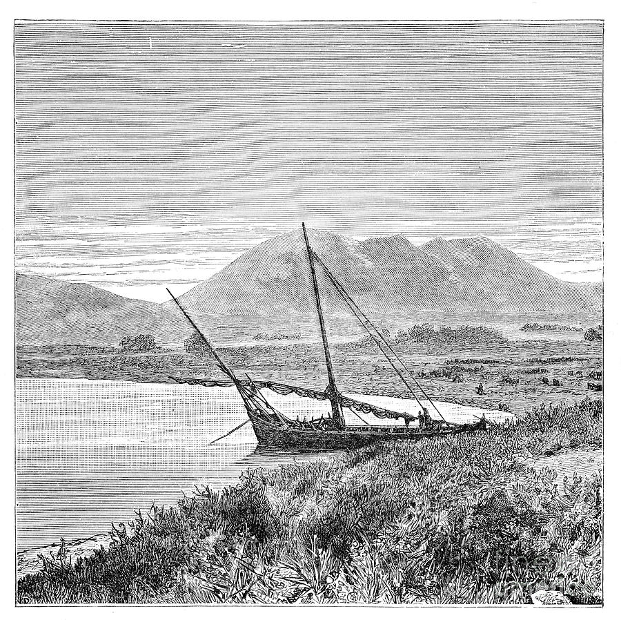 Lake Van, Tadwan Bay And Mount Nimrud Drawing by Print Collector