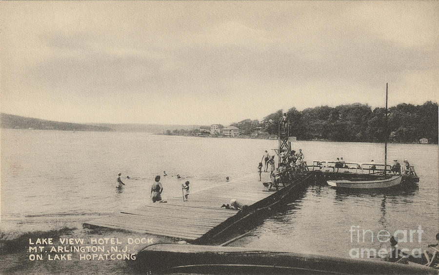 Lake View Hotel Dock on Lake Hopatcong Photograph by Mark Miller