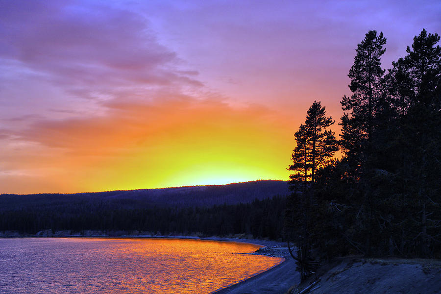 Lake Yellowstone Sunset Photograph by Mitch Cat