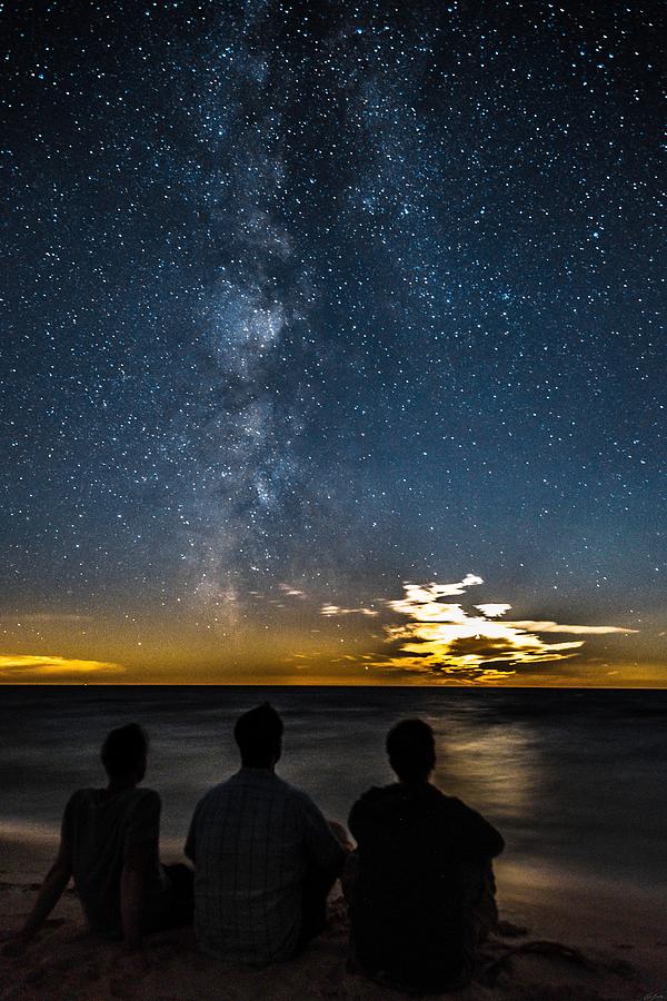 Lakefront Stargazing Photograph by Owen Weber