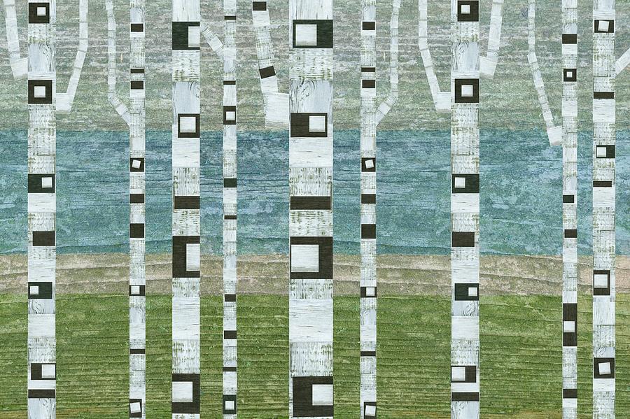 Lakeside Birches 2.0 Digital Art by Michelle Calkins