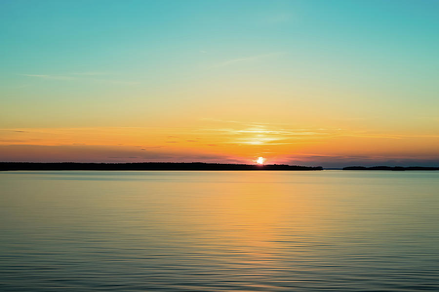 Lakeside Sunset Photograph by John Kirkland