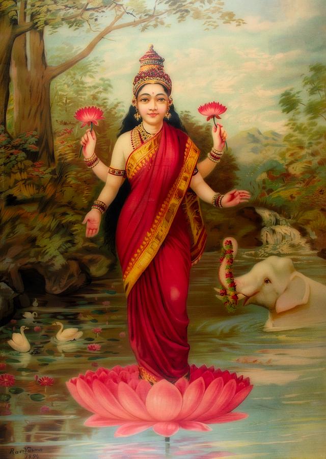 Lakshmi, Goddess Of Fortune, Wealth, Prosperity Painting by Mountain Dreams