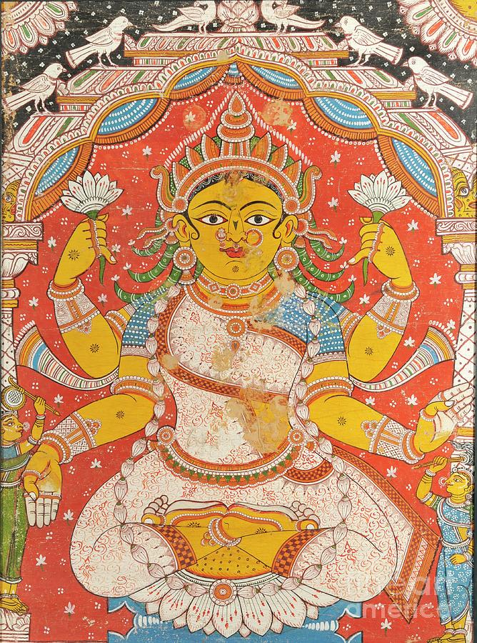 Lakshmi Painting by Indian School
