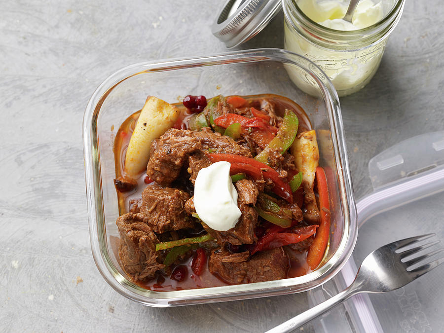 Lamb And Mushroom Stew With Peppers Photograph by Nikolai Buroh