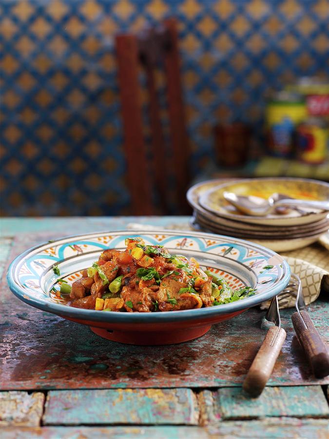 Lamb Tagine With Green Beans north Africa Photograph by Ian Garlick