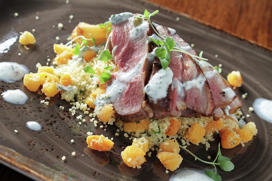 Lamb With Couscous And Apricots morocco Photograph by Neil Langan