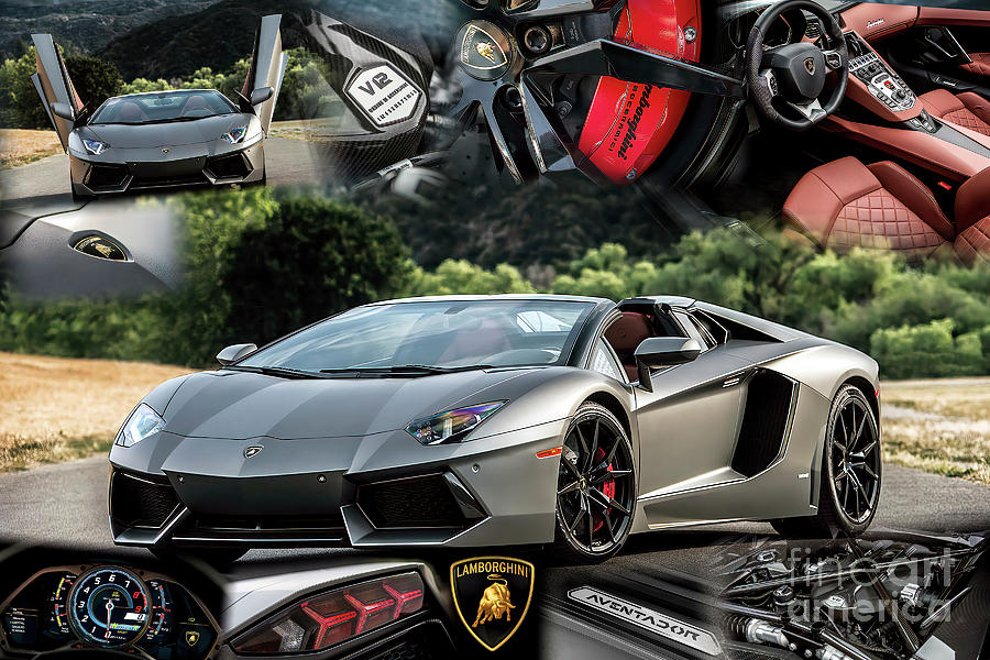 Lamborghini Aventador LP 700-4 Roadster Photograph by Charles Abrams -  Pixels