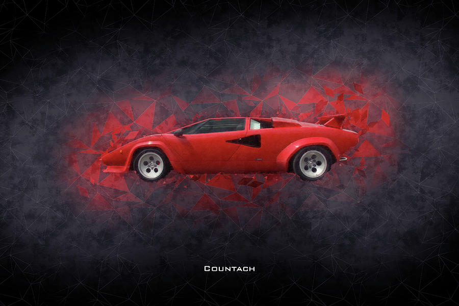 Lamborghini Countach Digital Art by Airpower Art