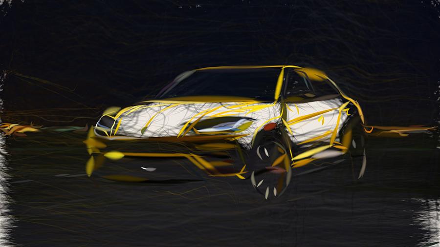 Lamborghini Urus Drawing Digital Art by CarsToon Concept