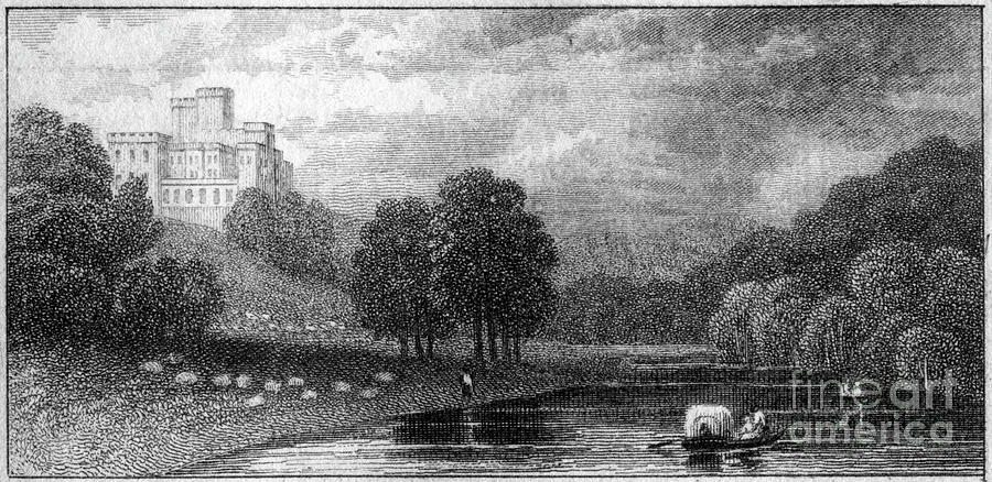 Lambton Castle, County Durham, 19th Drawing by Print Collector