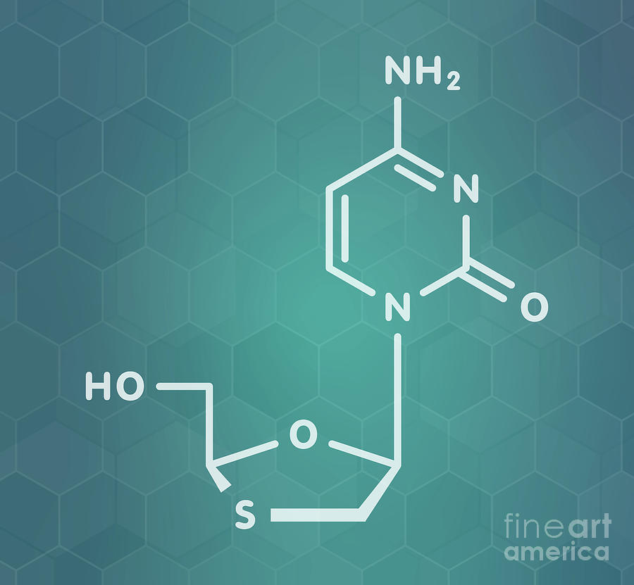 Lamivudine Antiviral Drug Molecule Photograph by Molekuul/science Photo ...