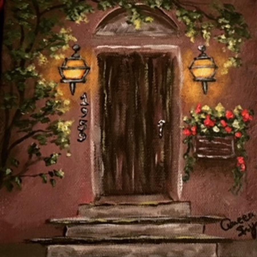 Lamplit Doorway Painting by Queen Gardner