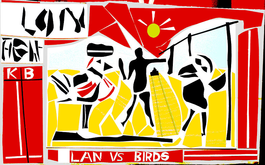 Lan vs Birds 1 Digital Art by Edgeworth Johnstone