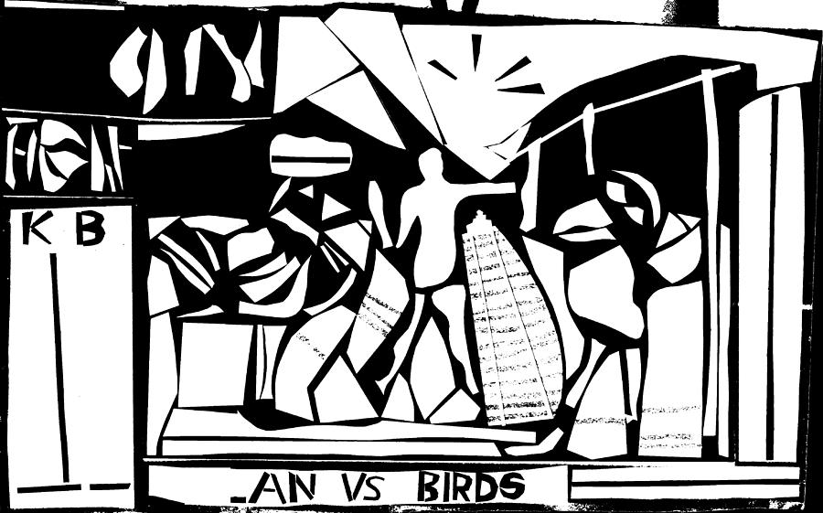 Lan vs Birds 2 Digital Art by Edgeworth Johnstone