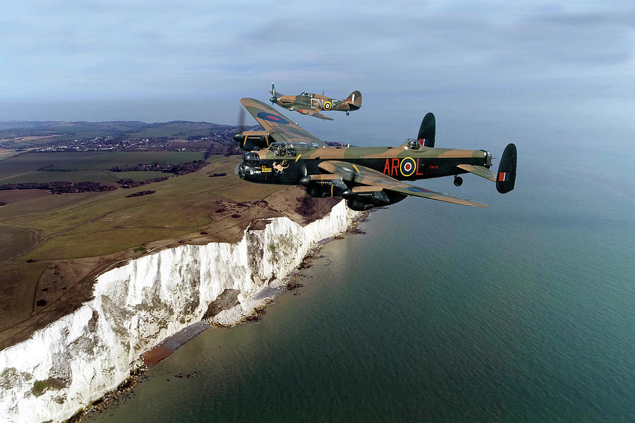 Lancaster and Hurricane Digital Art by Airpower Art