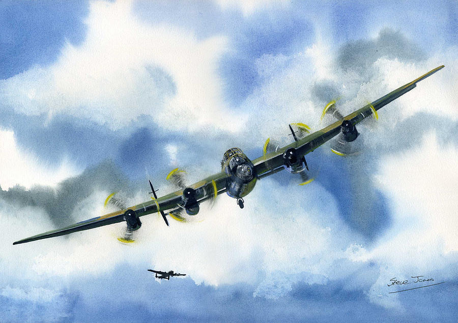 Lancaster Bomber 3 Painting by Steve Jones - Fine Art America