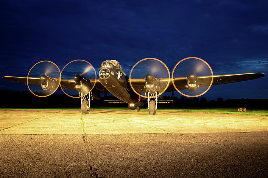 Lancaster Bomber Night Shoot Photograph by Airpower Art