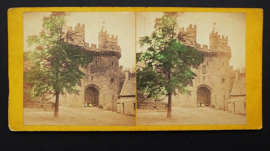 Lancaster Castle UK tinted version of original 1860s stereoscopic card Photograph by Nigel Radcliffe