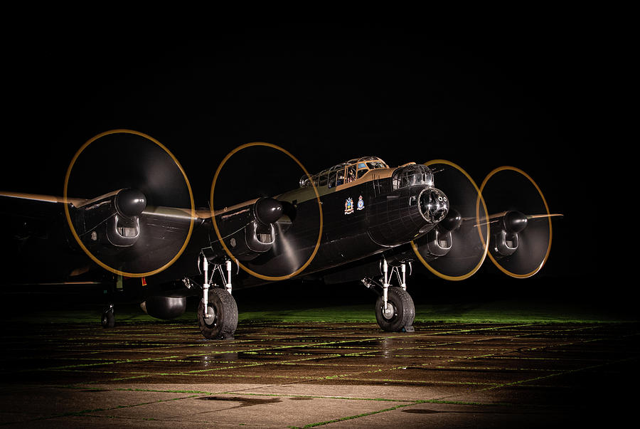 Lancaster Engine Run Photograph by Airpower Art
