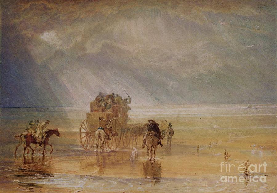 Joseph Mallord William Turner Painting - Lancaster Sands by Joseph Mallord William Turner