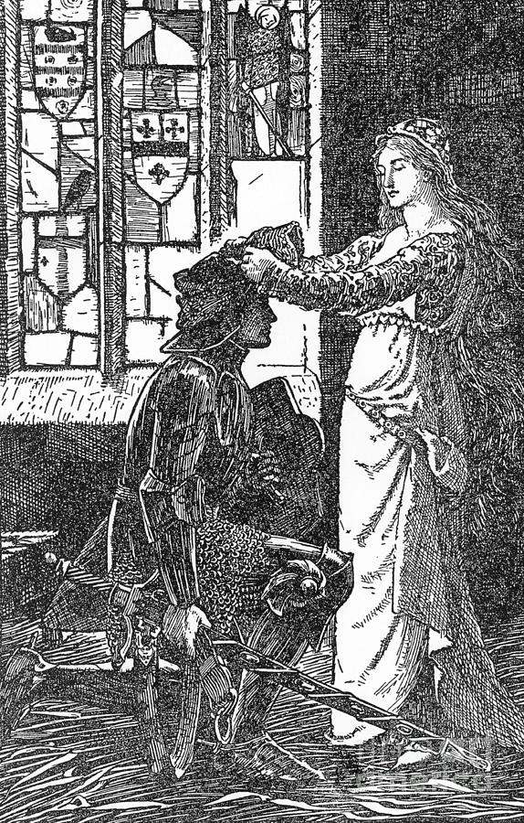 Lancelot And Elaine D'astolat Drawing by Henry Justice Ford - Pixels