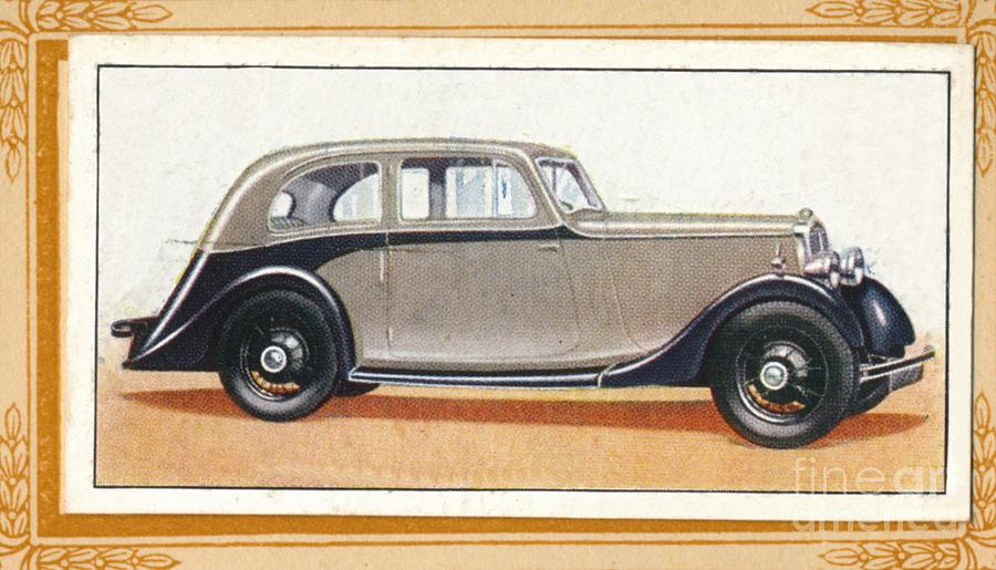 Lanchester 10 Streamlined Saloon, C1936 Drawing by Print Collector