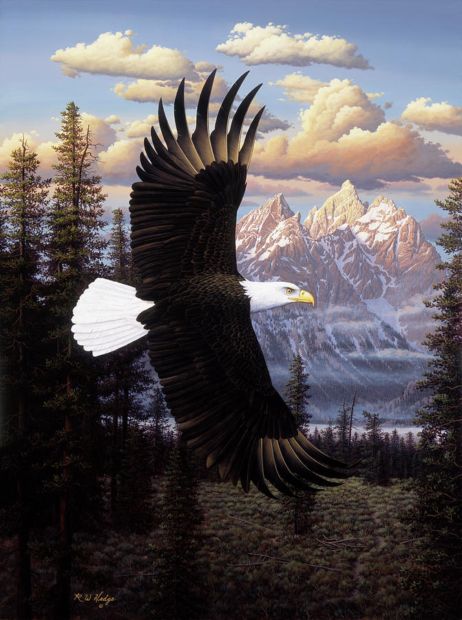 Land Of The Free Painting by R W Hedge