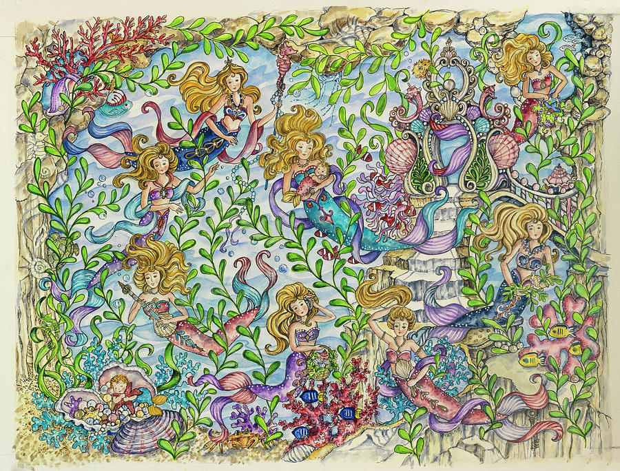 Land Of The Mermaids Painting by Shelly Rasche