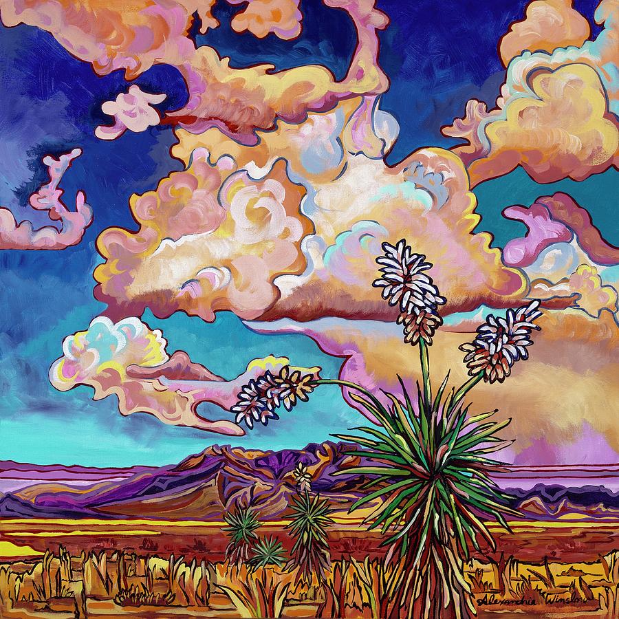 Mountain Painting - Land of the Yuccas by Alexandria Winslow