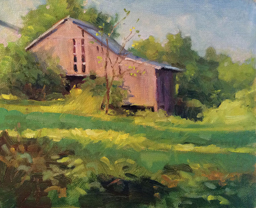 Old Barn Painting by Bette Rowe Pallos