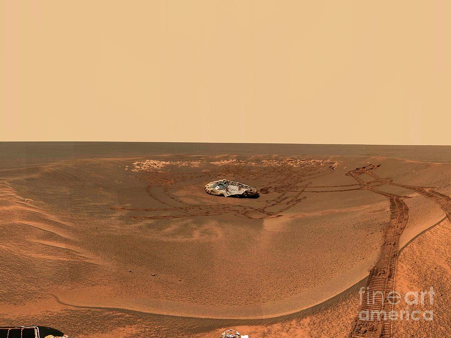 Landing Area For Mars Rover Opportunity Photograph by Nasa/jpl-caltech/cornell/science Photo Library