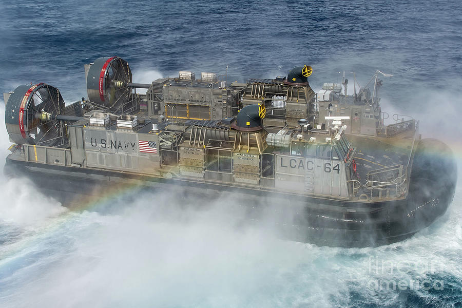 Landing Craft Air Cushion During Warfare Exercises Photograph by U.s. Navy Photo By Mass Communication Specialist 3rd Class Donita Burks/us Department Of Defense/science Photo Library