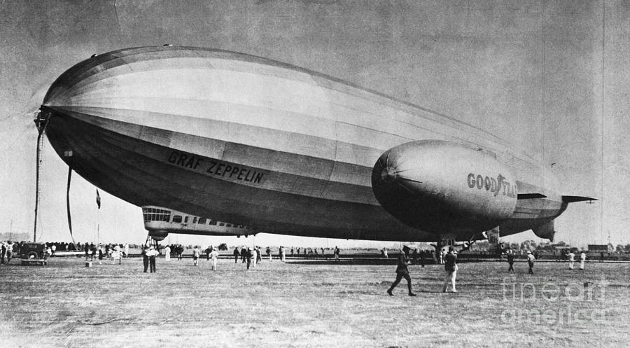 Landing Of Graf Zeppelin On Field Photograph by Bettmann