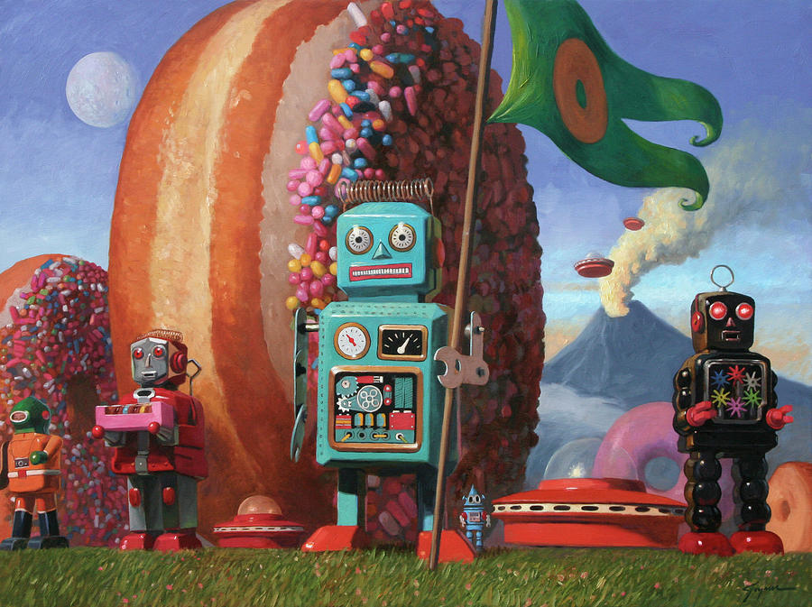 Donut Painting - Landing Party 7 by Eric Joyner