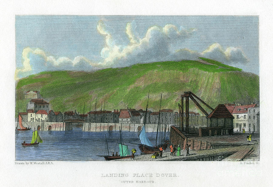 Landing Place, Outer Harbour, Dover Drawing by Print Collector