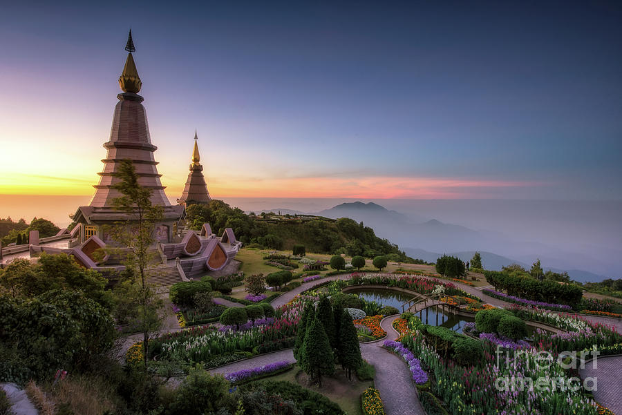 Landmark Twin Pagoda In Doi Inthanon Photograph by Thatree Thitivongvaroon