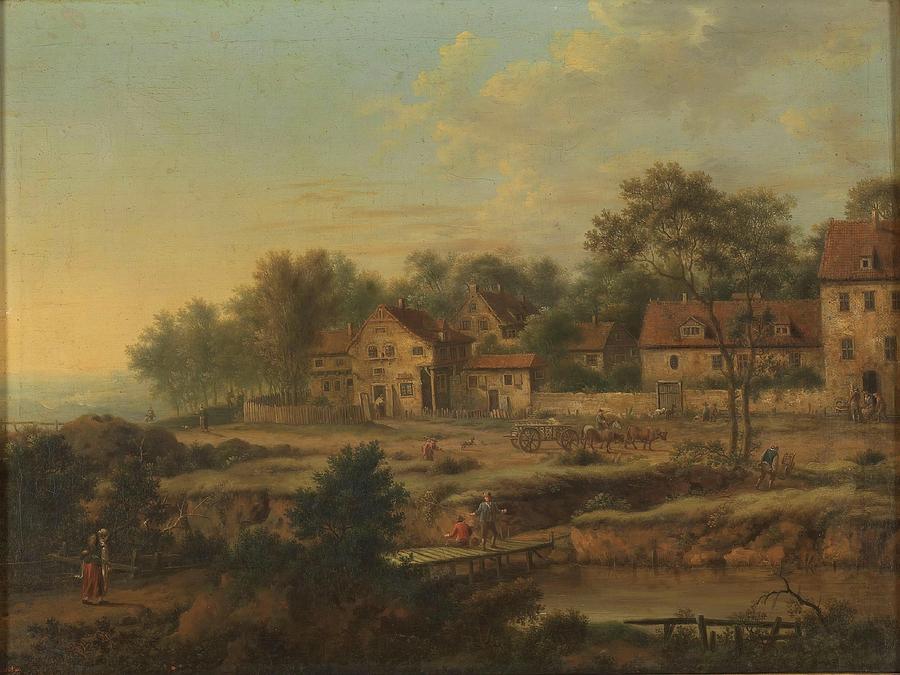 Landscape. 1758. Oil on canvas. Painting by Johann Christian Vollerdt -1708-1769-
