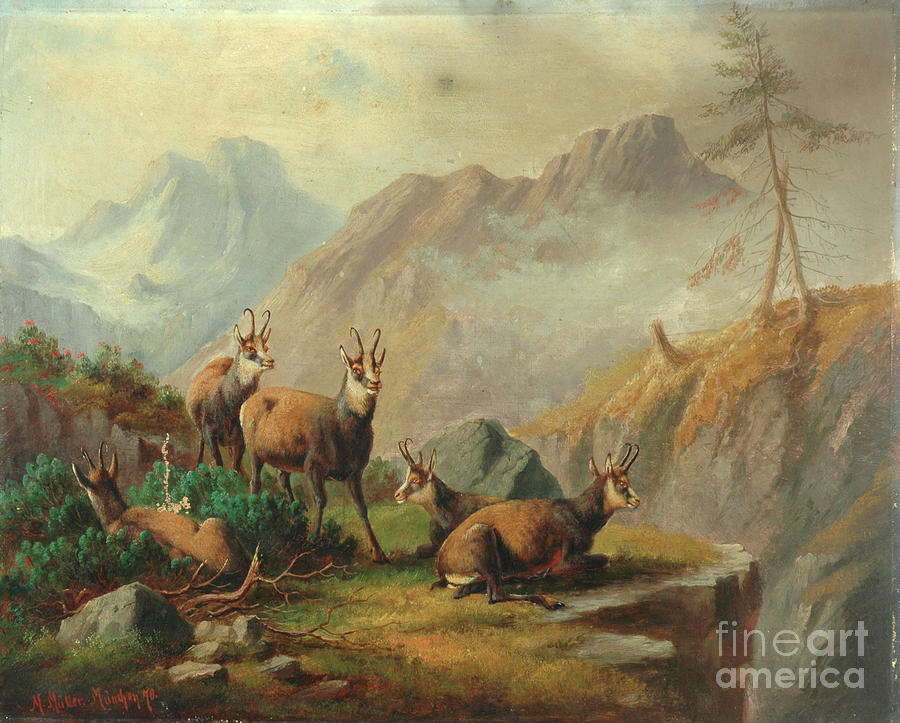 Landscape, 1870 Painting by Moritz Muller