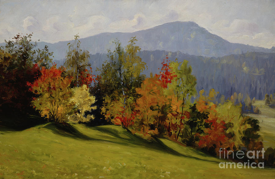 Autumnal Painting - Landscape, Asker, 1900 by Gustav Wentzel